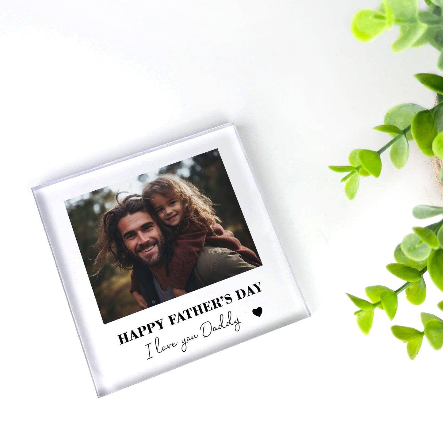 Happy Fathers Day Gift For Dad Daddy Personalised Photo Plaque