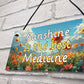 Garden Signs and Plaques For Outside Sunshine Best Medicine