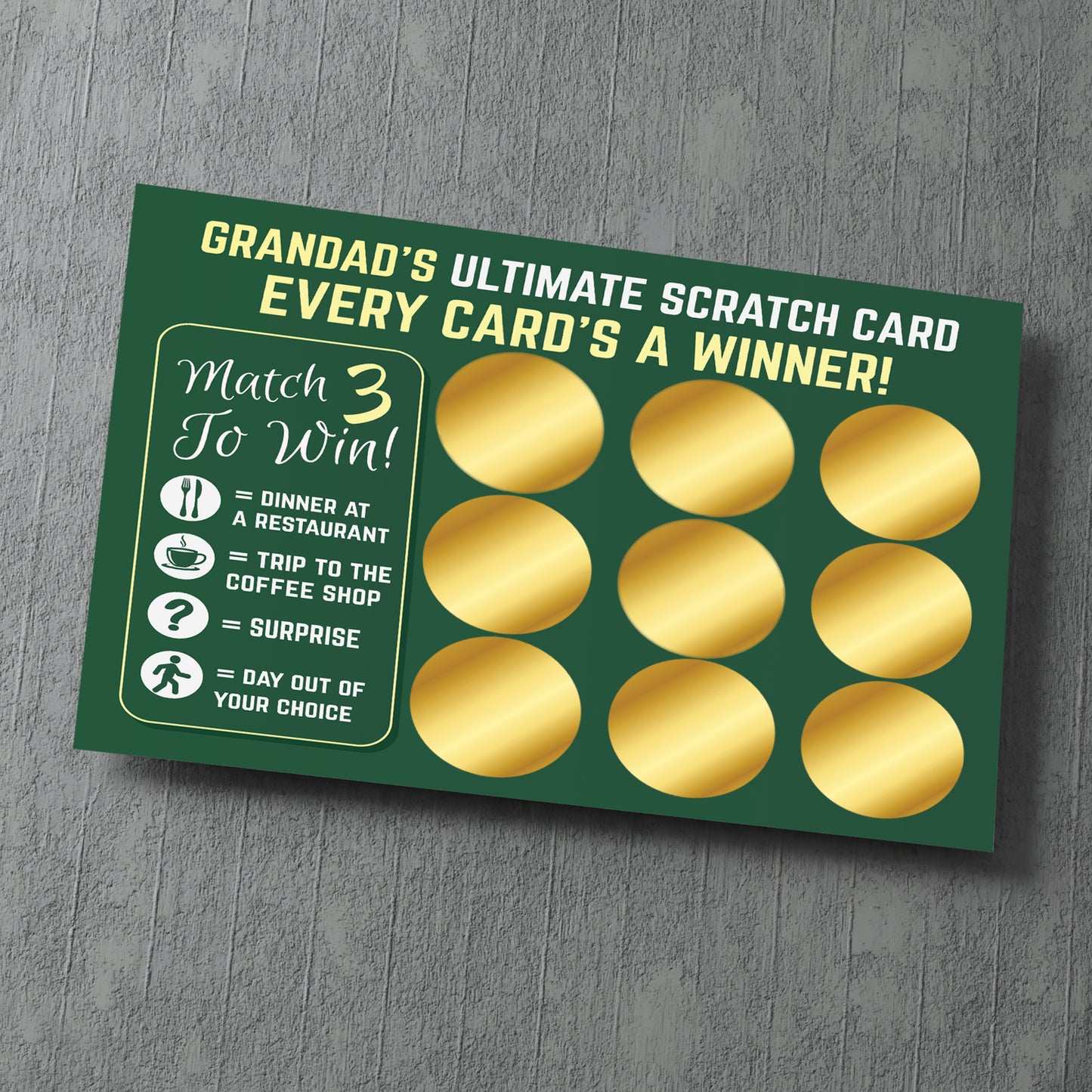 Gifts for Grandad Scratch Card Novelty Fathers Day Birthday Gift