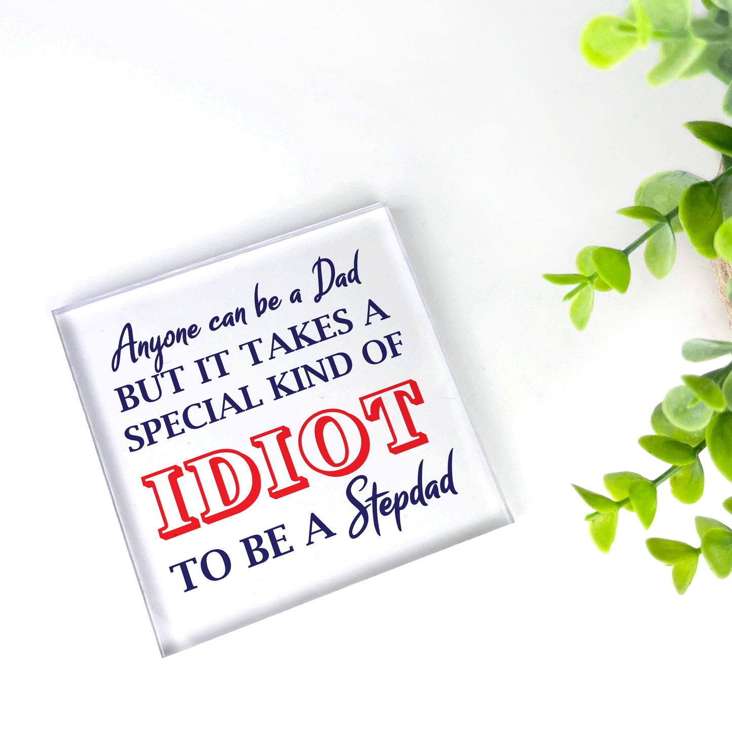 Funny Step Dad Fathers Day Gifts Stepdad Birthday Gift Block