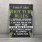 Personalised Hot Tub Plaques Hot Tub Rules Sign Novelty Outdoor