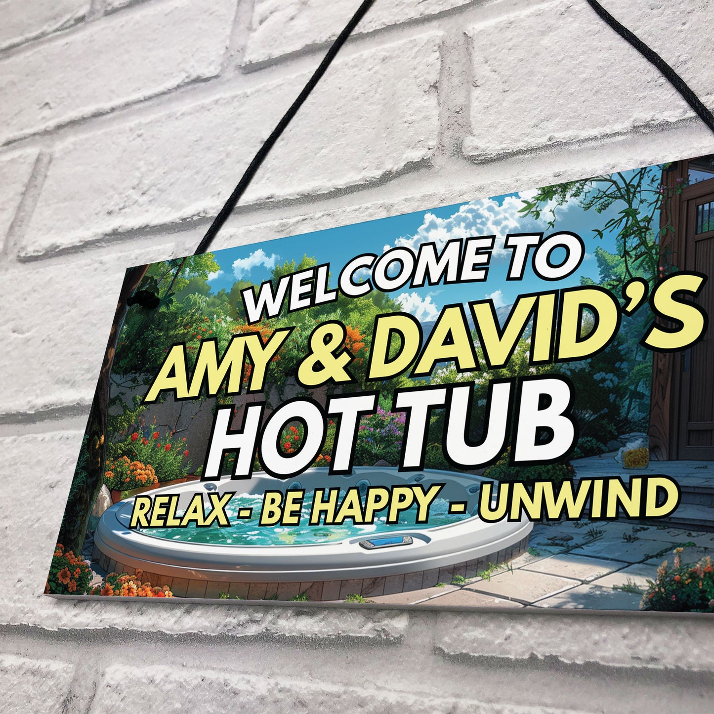 Hot Tub Sign Personalised Signs and Plaques Accessories