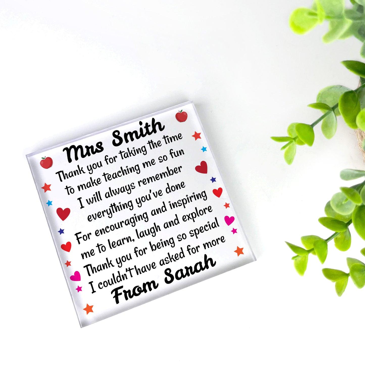 Special Teacher Gift Personalised Gifts For Teacher TA