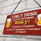 FUNNY HOME BAR SIGN Hanging Wall Door Sign Man Cave Sign Shed