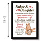 Father And Daughter A4 Framed Print Fathers Day Gift For Dad