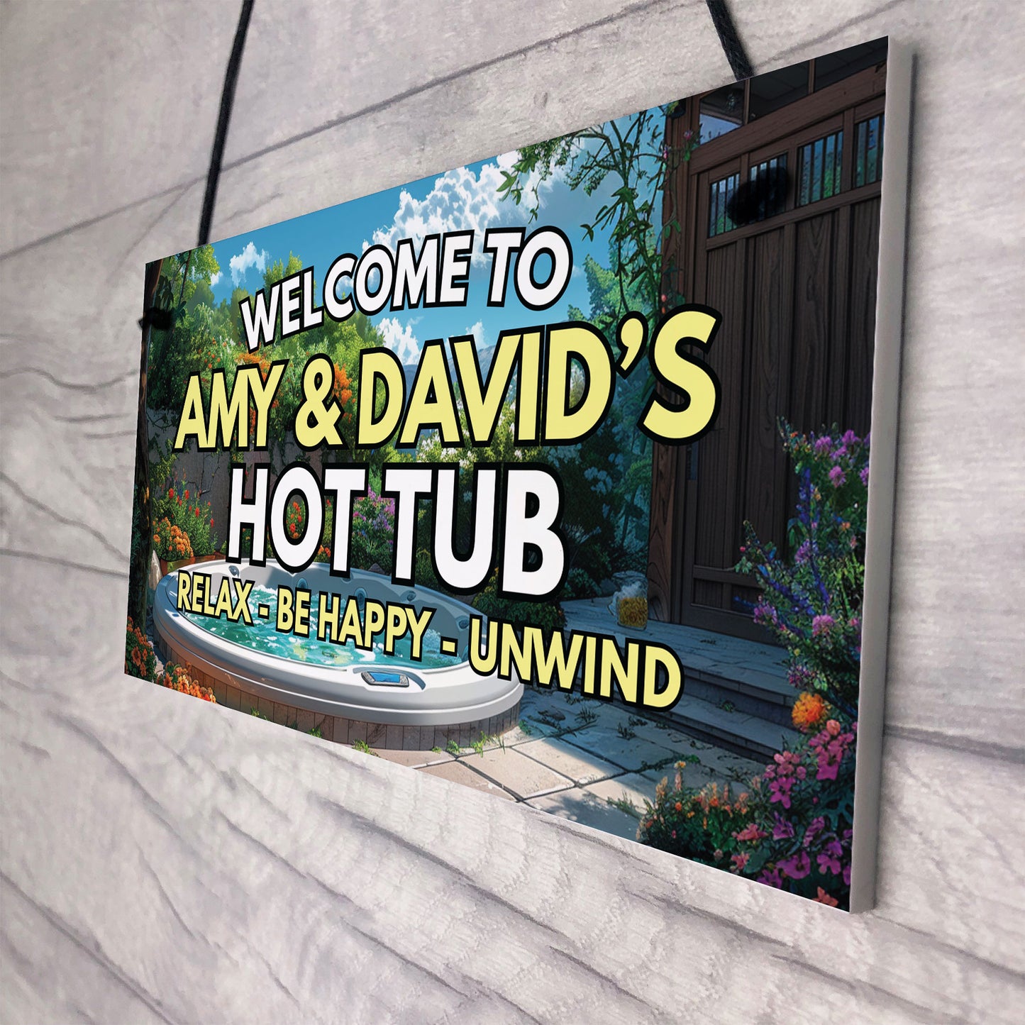 Hot Tub Sign Personalised Signs and Plaques Accessories
