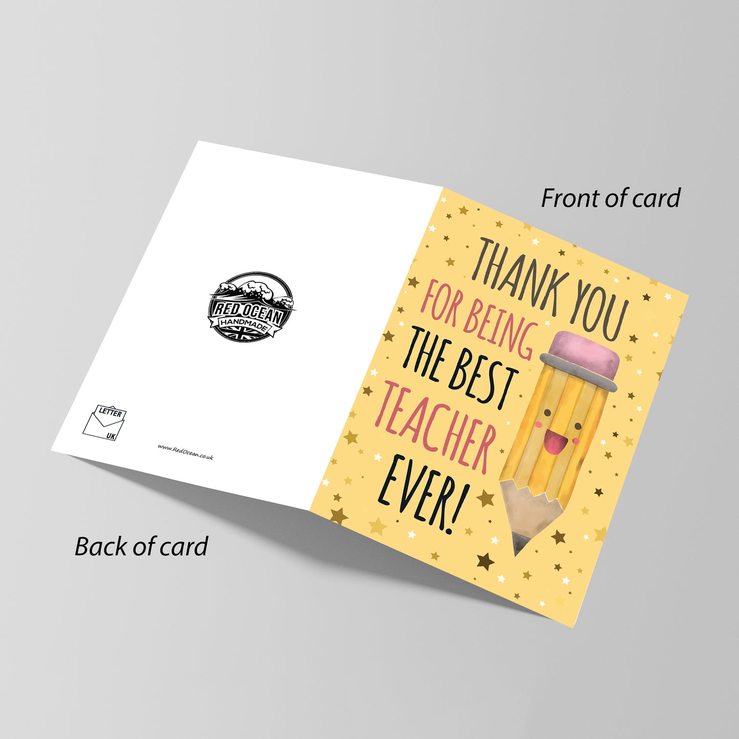 Cute Thank You Card For Teacher BEST TEACHER CARD Leaving School