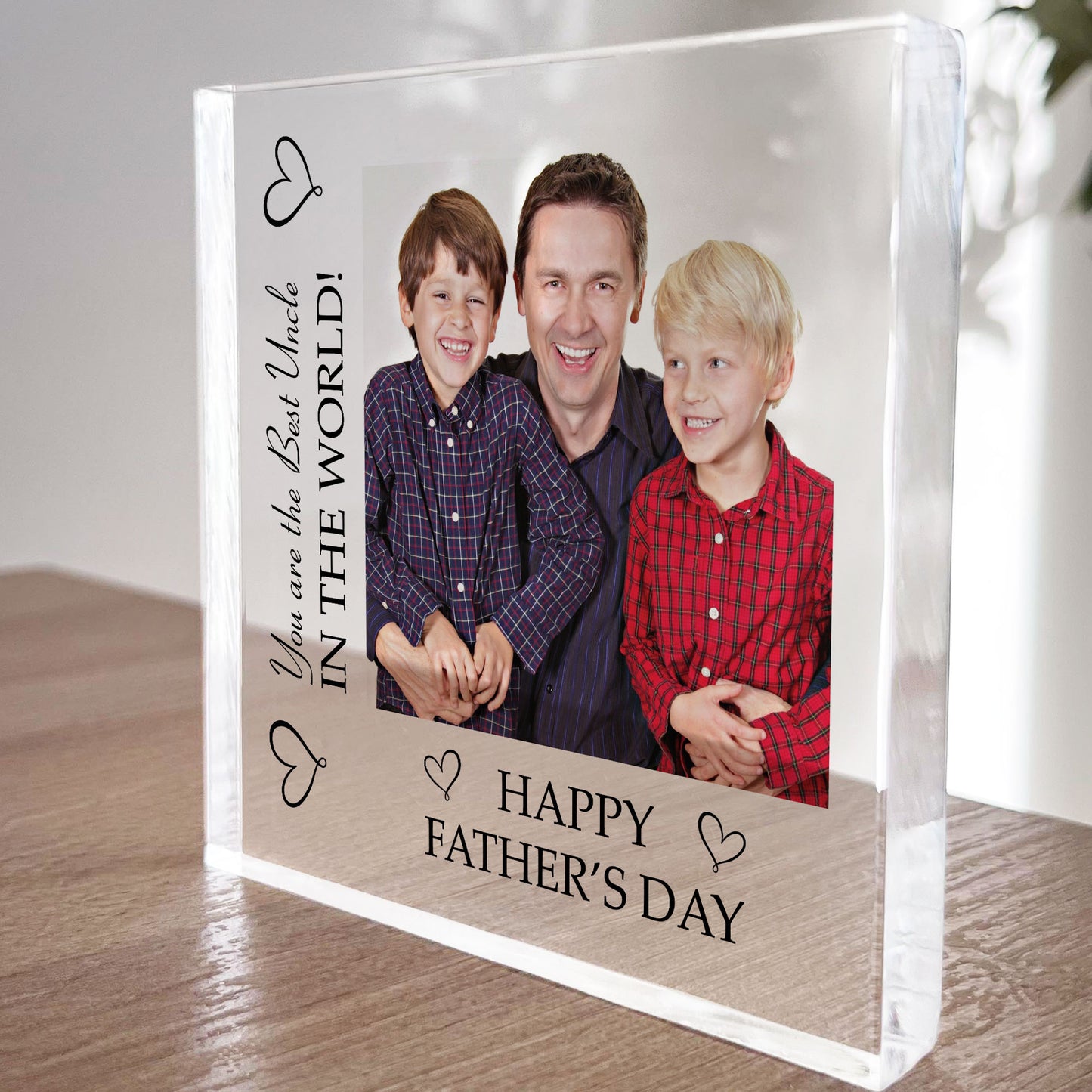 Fathers Day Gift For Uncle Beautiful Personalised Photo Block