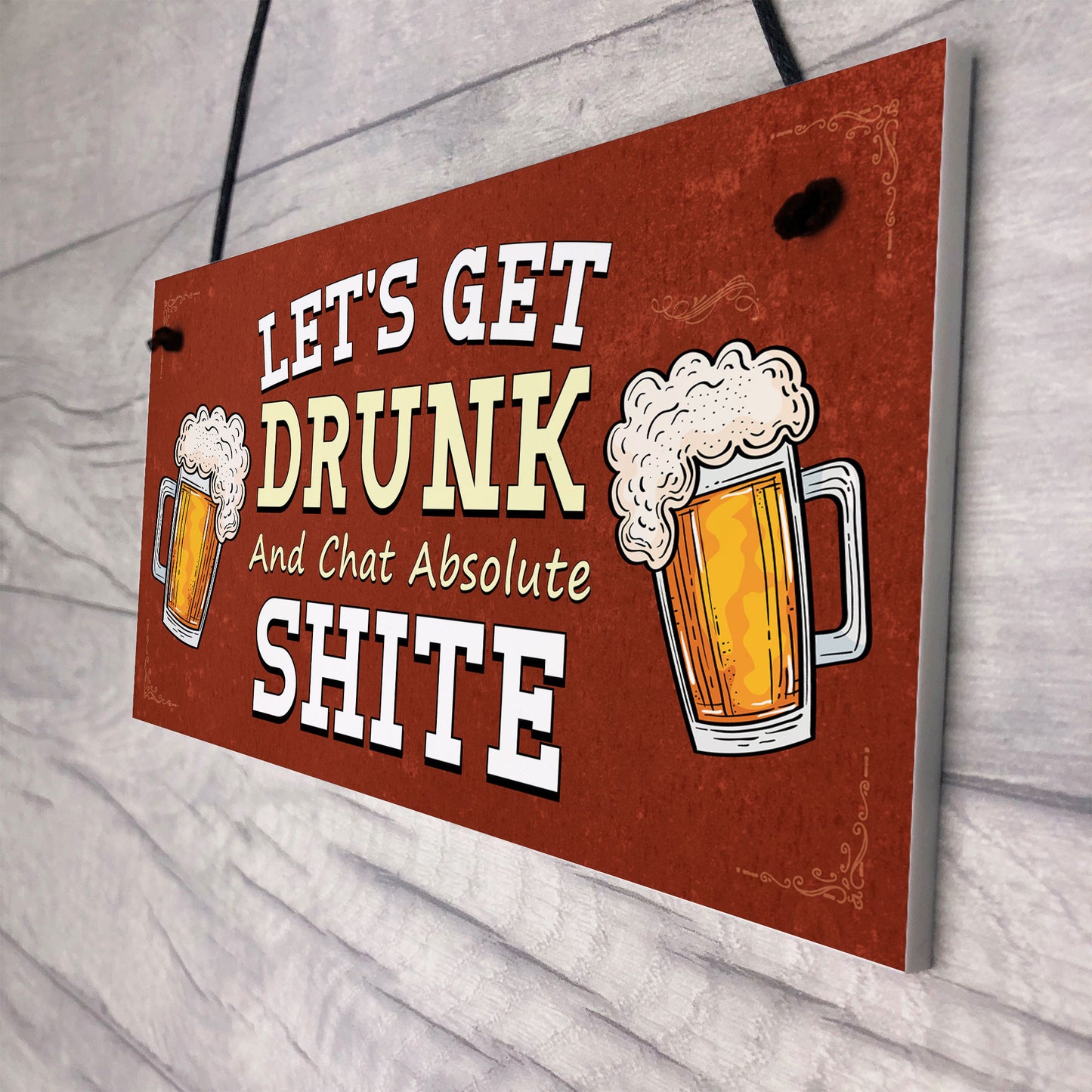 HOME BAR SIGN Hanging Wall Door Sign FUNNY Man Cave Shed Sign