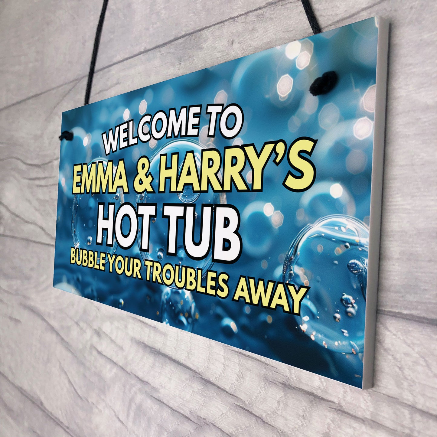 Personalised Hot Tub Accessories Signs and Plaques Bubbles