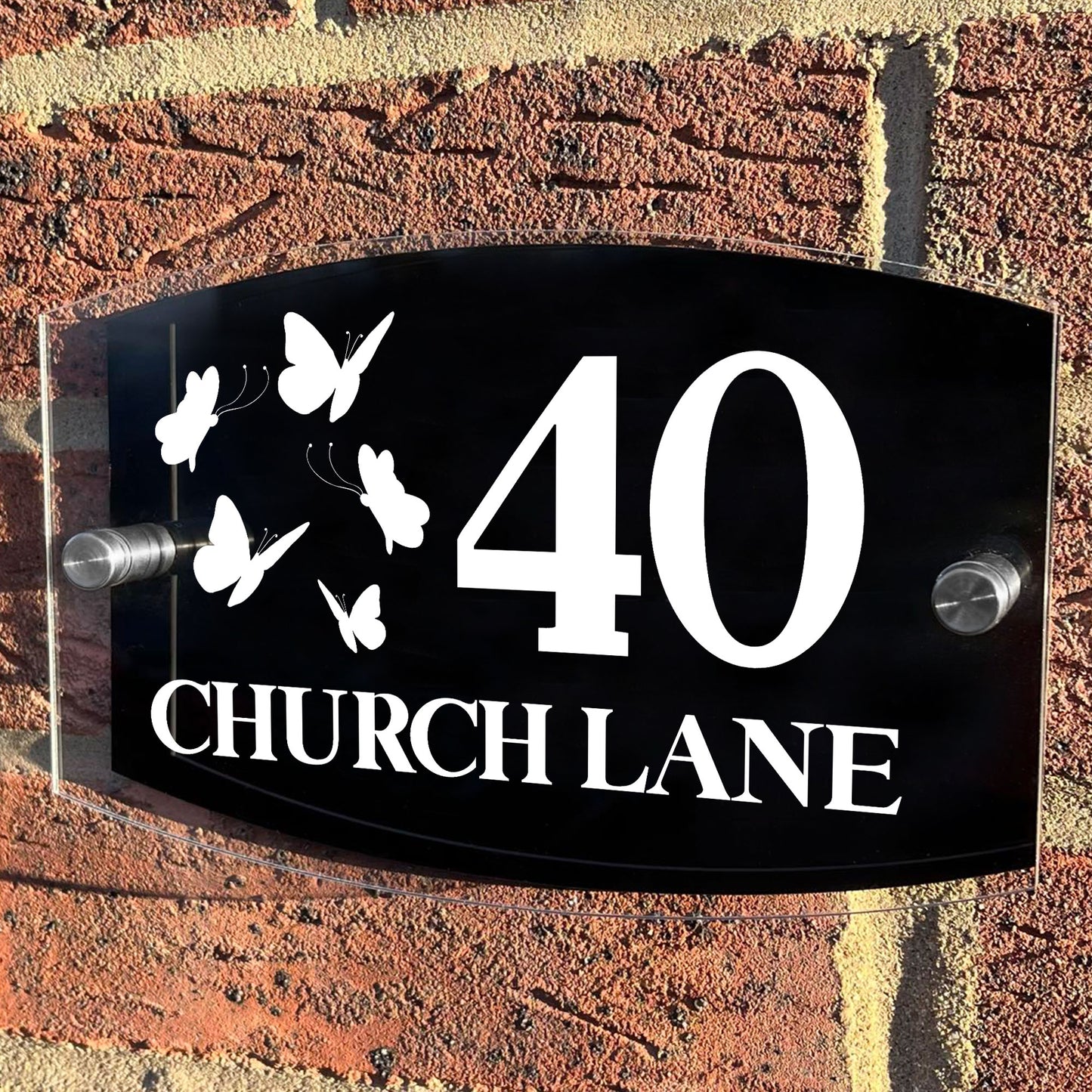 Contemporary House Sign Plaques Door Number Personalised Address