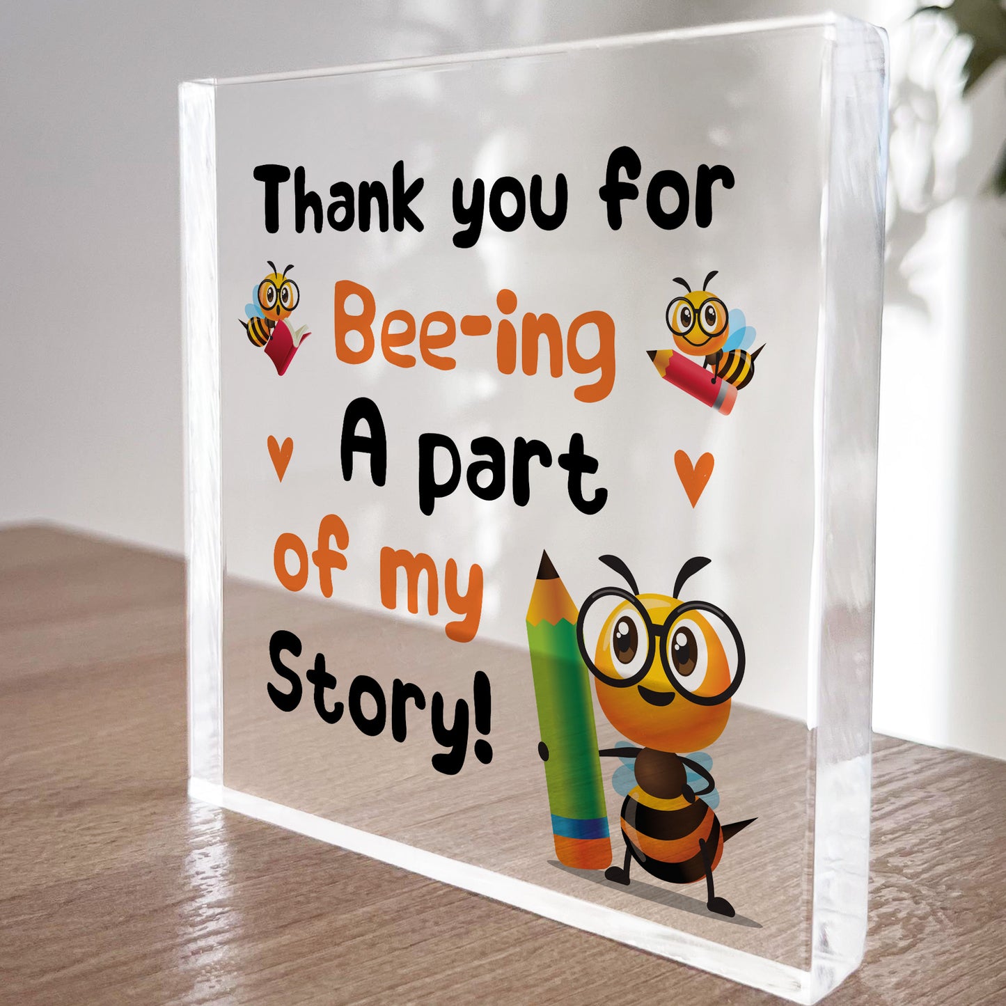 Teacher Gifts for Women Men Thank You Acrylic Block Heartwarming