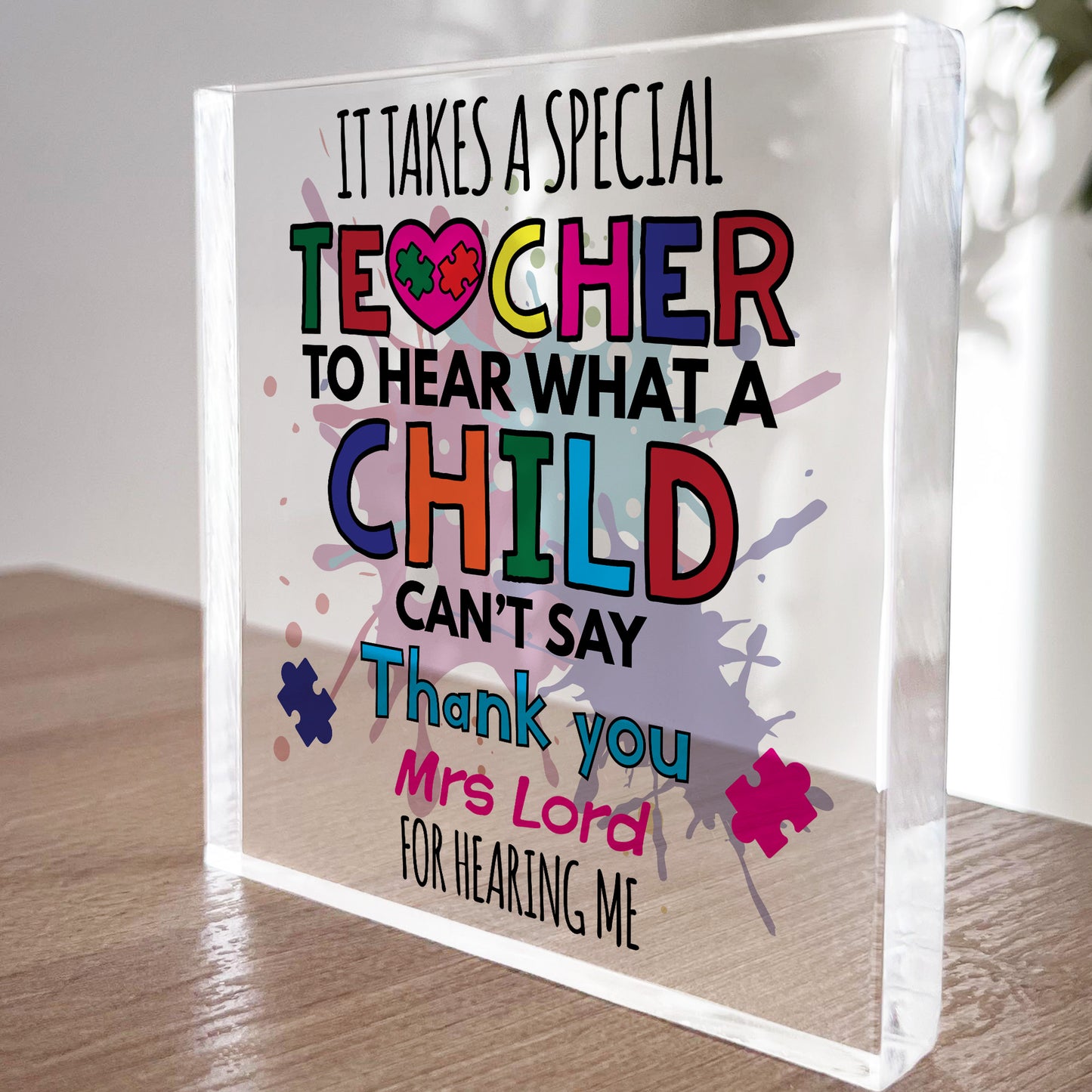 Gift For Special Teacher Thank You Hearing Me Personalised