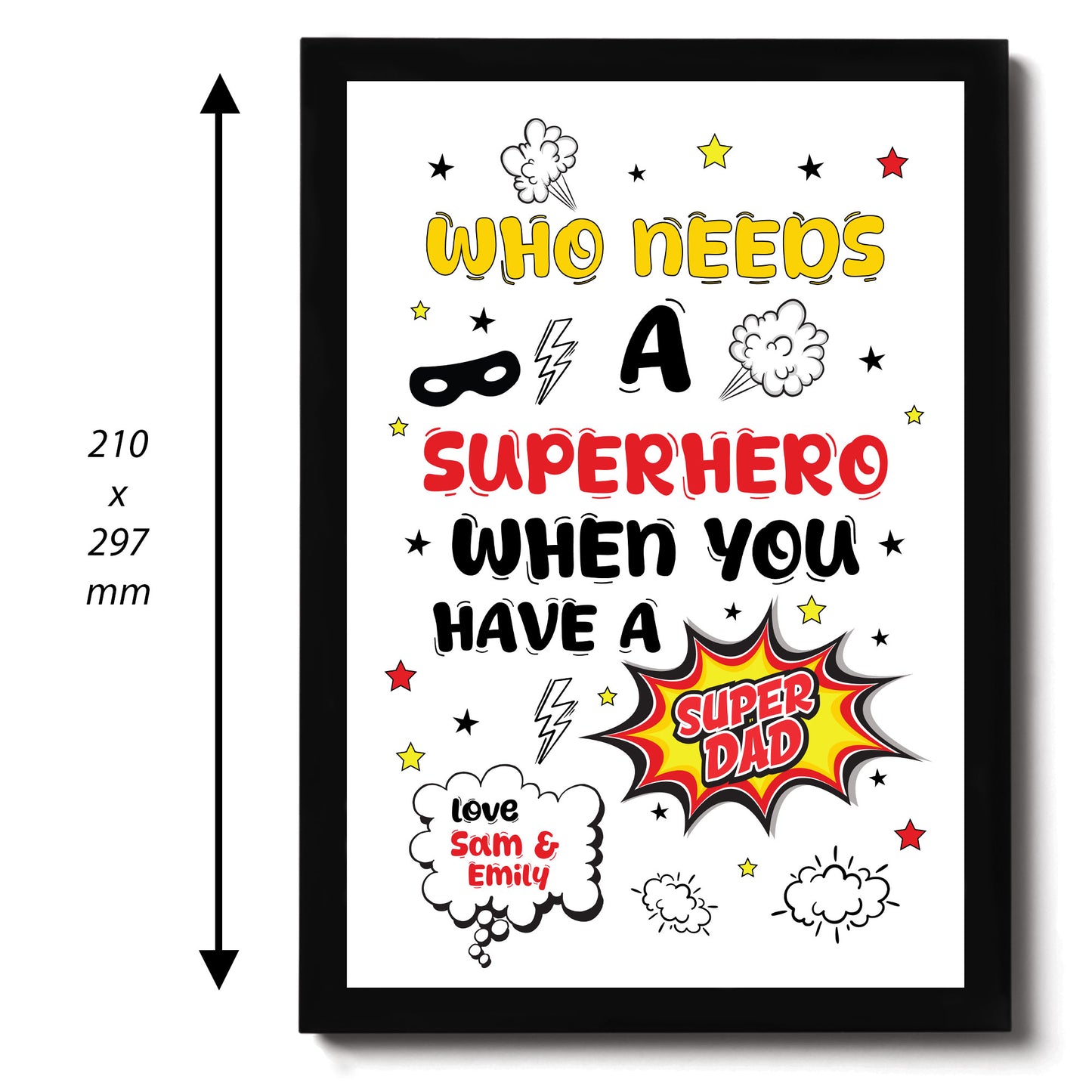 PERSONALISED Daddy Dad Superhero Fathers Day Gifts From Daughter