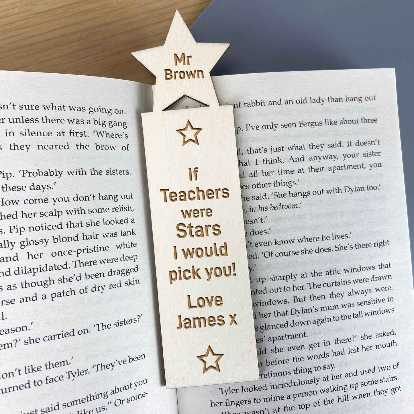 THANK YOU GIFT FOR TEACHER Personalised Bookmark Teacher Gifts