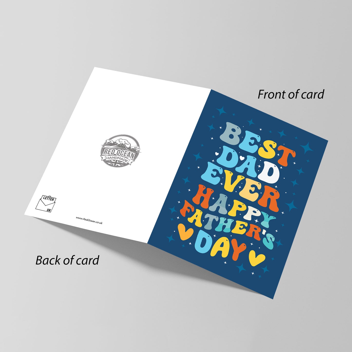 BEST DAD EVER Fathers Day Cards Greetings Card With Envelope Dad