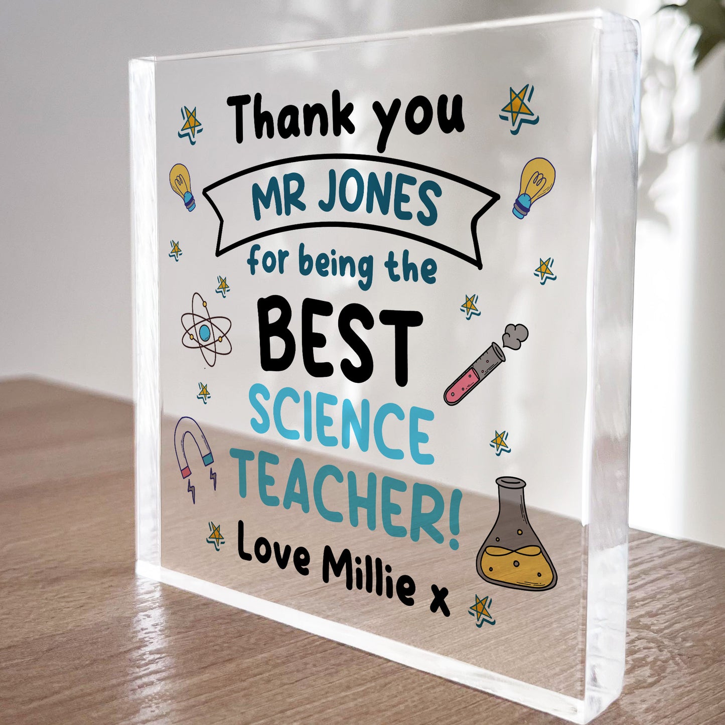 Science Teacher Gift Personalised Gift For Science Teacher