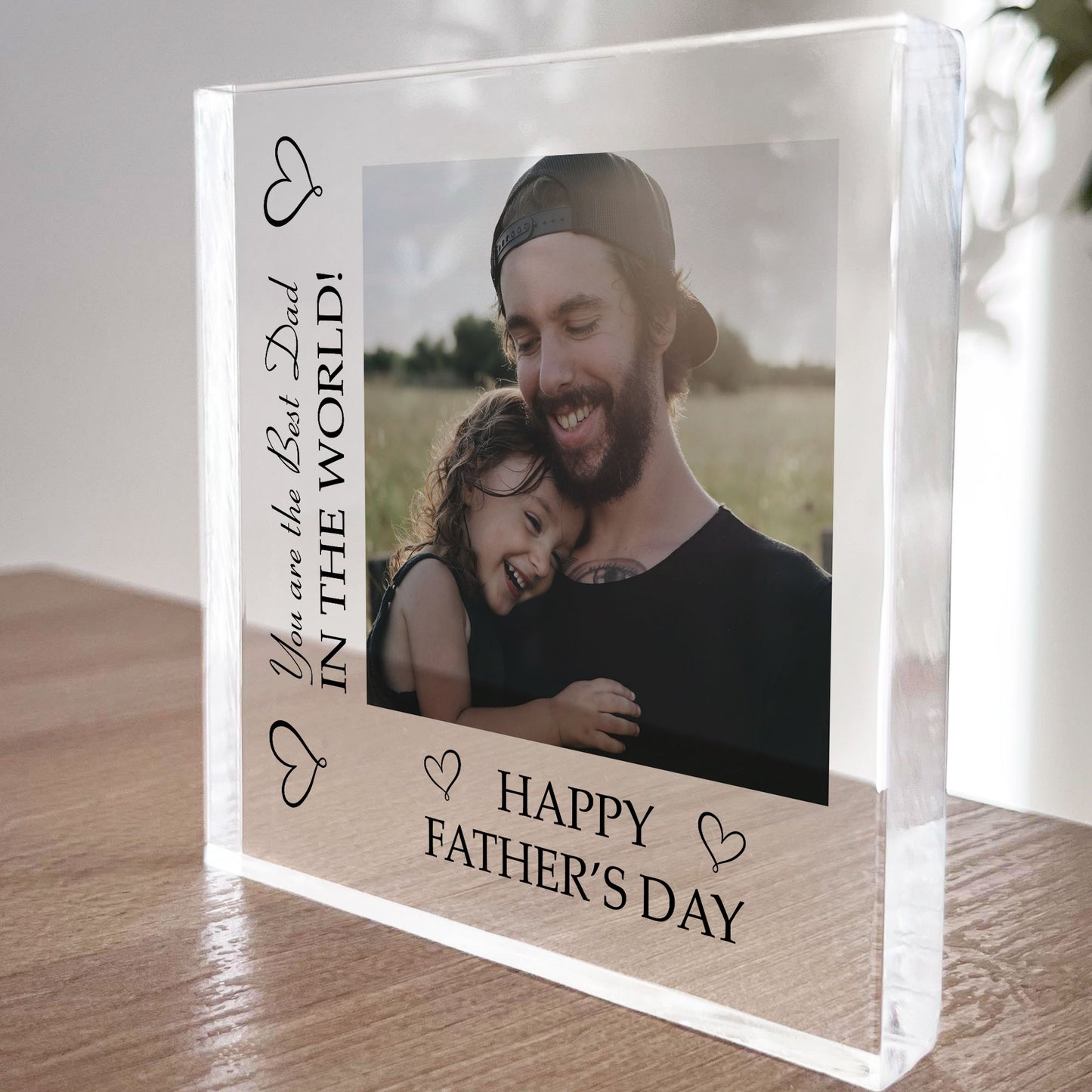 Fathers Day Gift For Dad Beautiful Personalised Photo Block