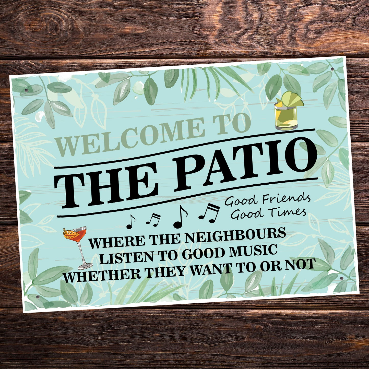 Welcome To The Patio Sign Garden Signs And Plaques Garden Sign