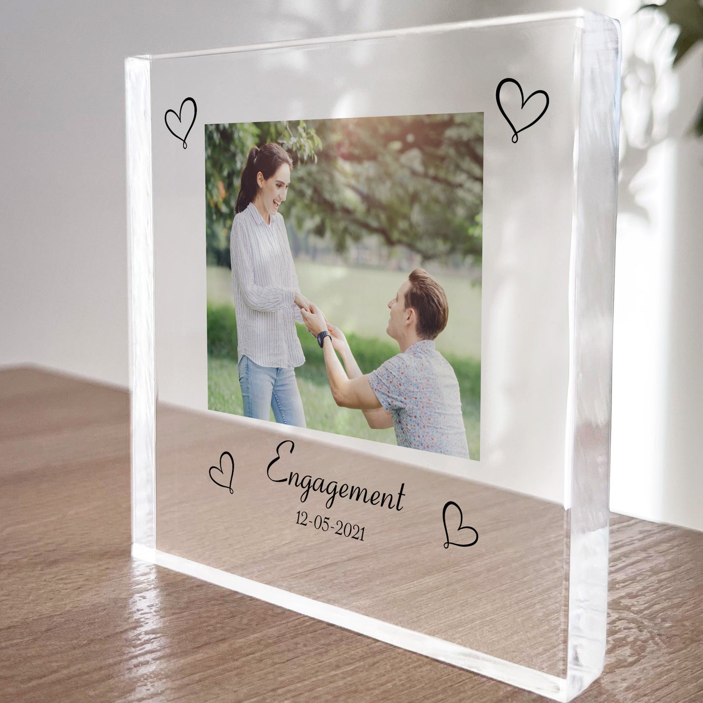 Personalised Engagement Plaque Engagement Gift Congratulations
