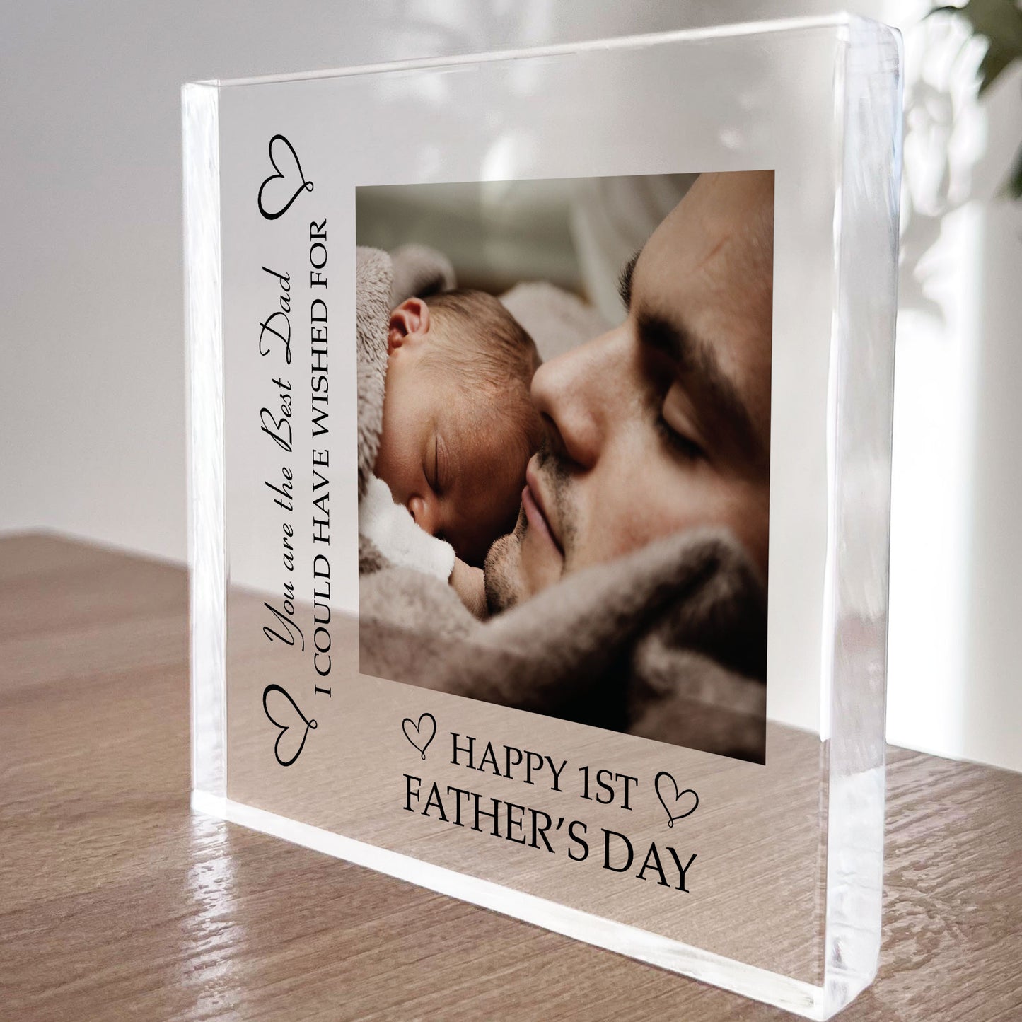 Fathers Day Gift For Dad Beautiful Personalised Photo Block