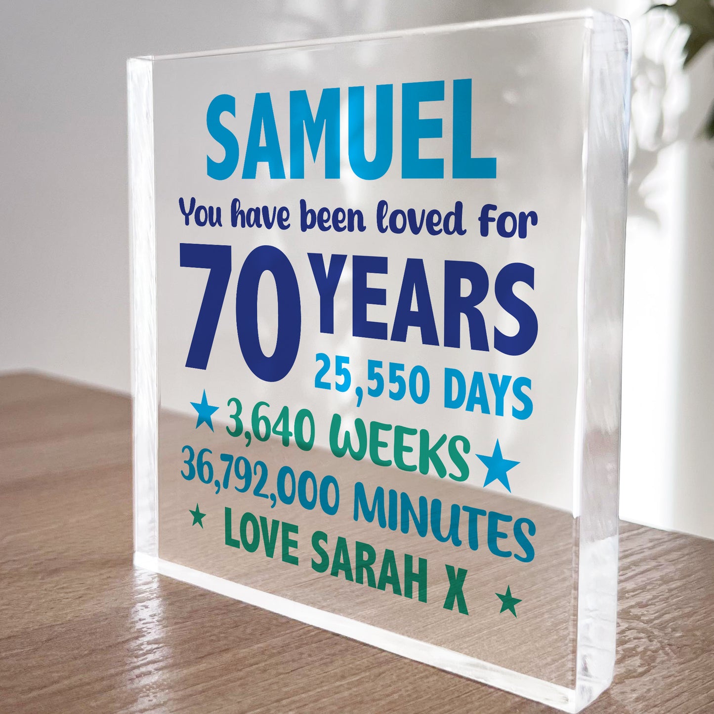 PERSONALISED 70th Birthday Gifts For Him Grandad Dad Uncle