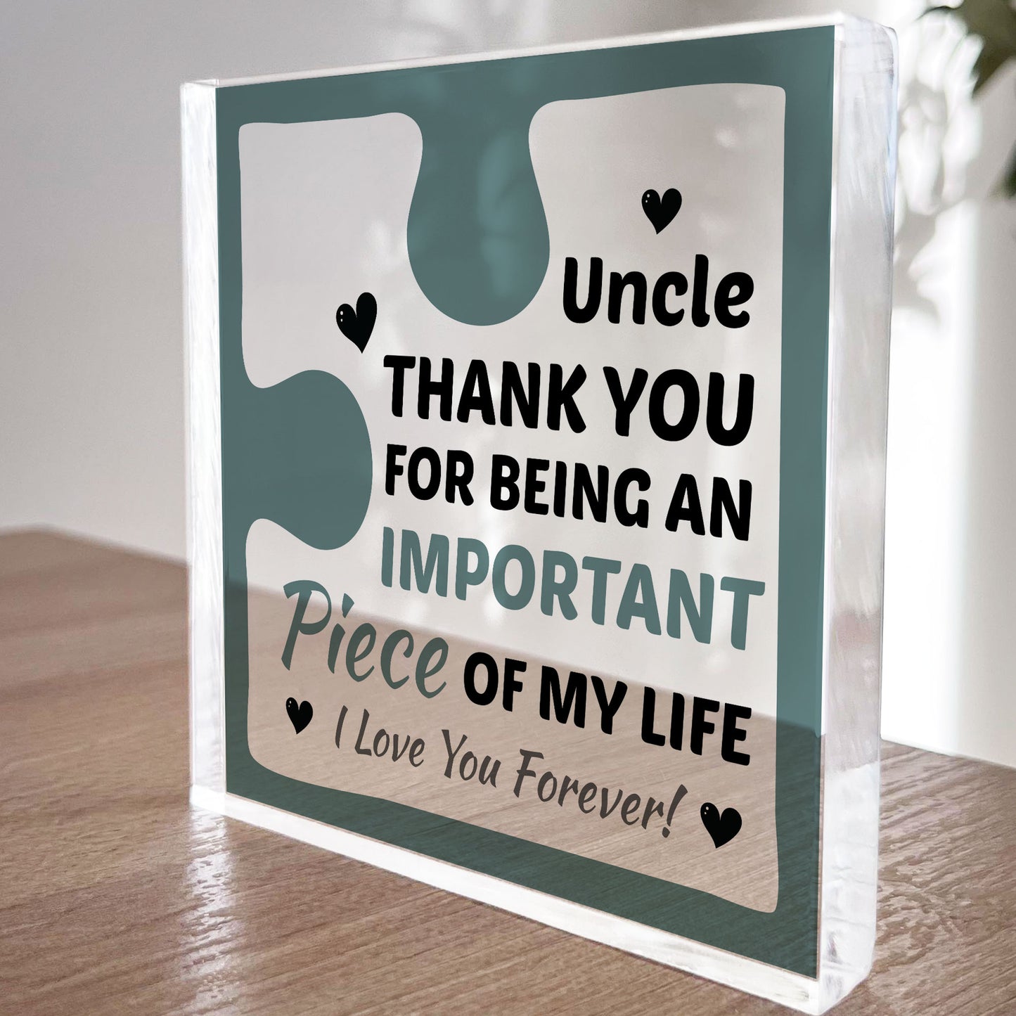 Birthday Gift for UNCLE Acrylic Block Puzzle UNCLE BIRTHDAY GIFT