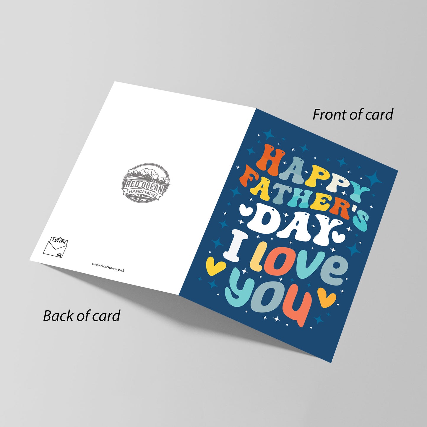 Colourful Fathers Day Card For Dad Daddy Grandad Greetings Card