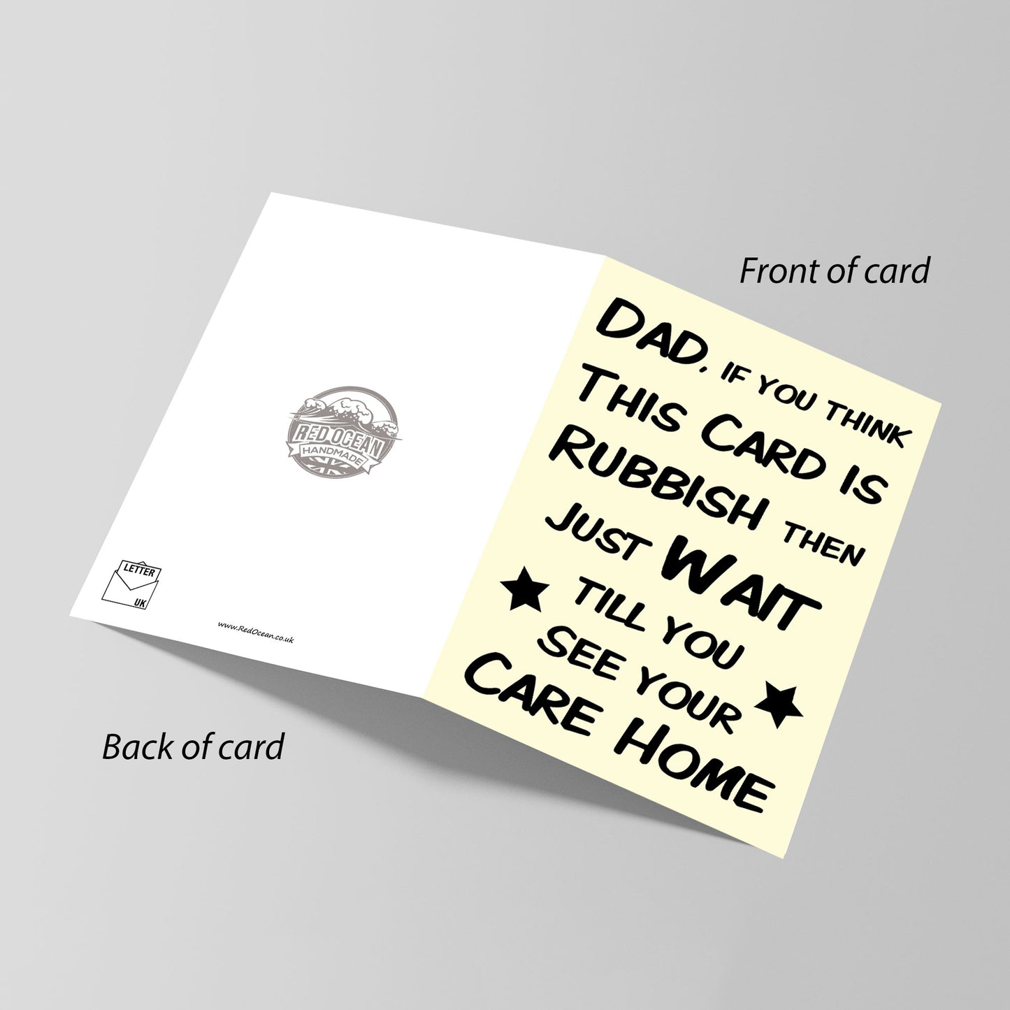 Joke Humour Card For Dad Fathers Day Card With Envelope Rude