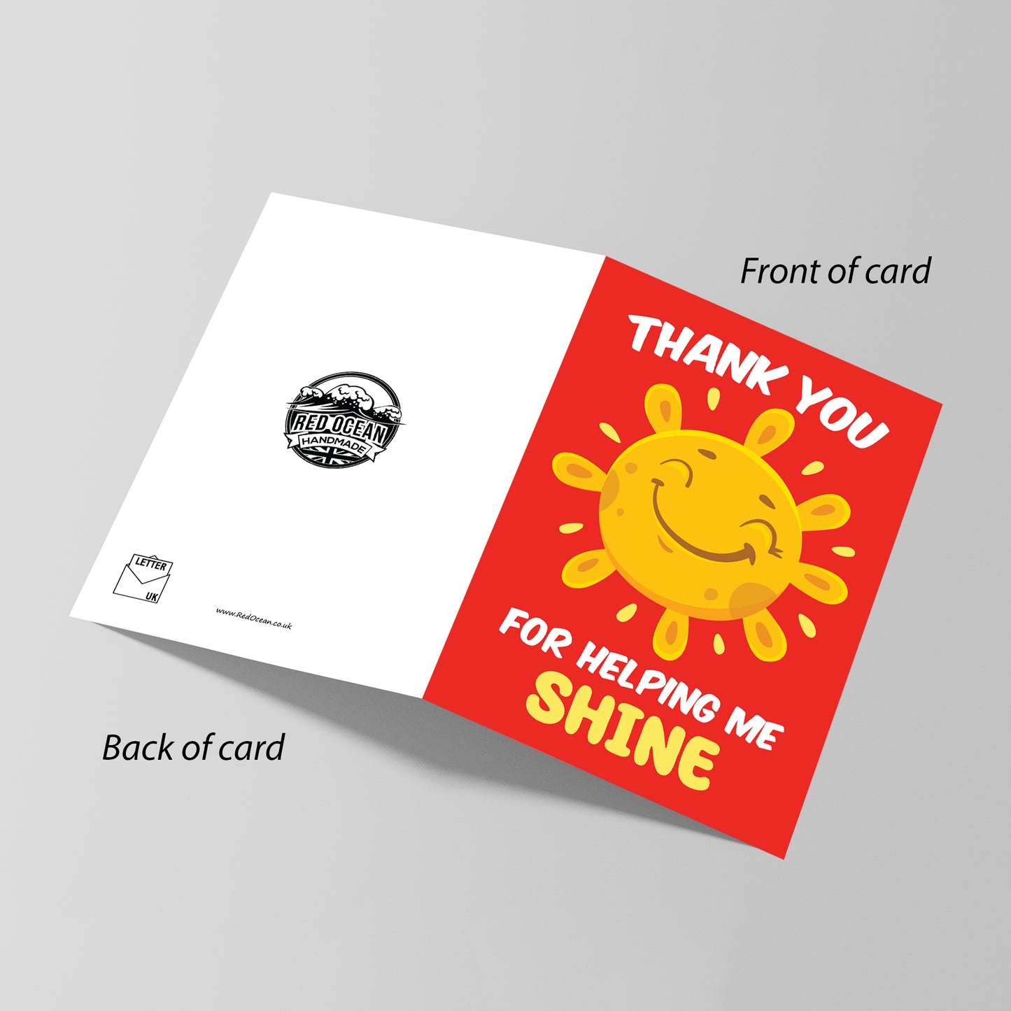 Cute Thank You For Helping Me Shine Card For Teacher Assistant