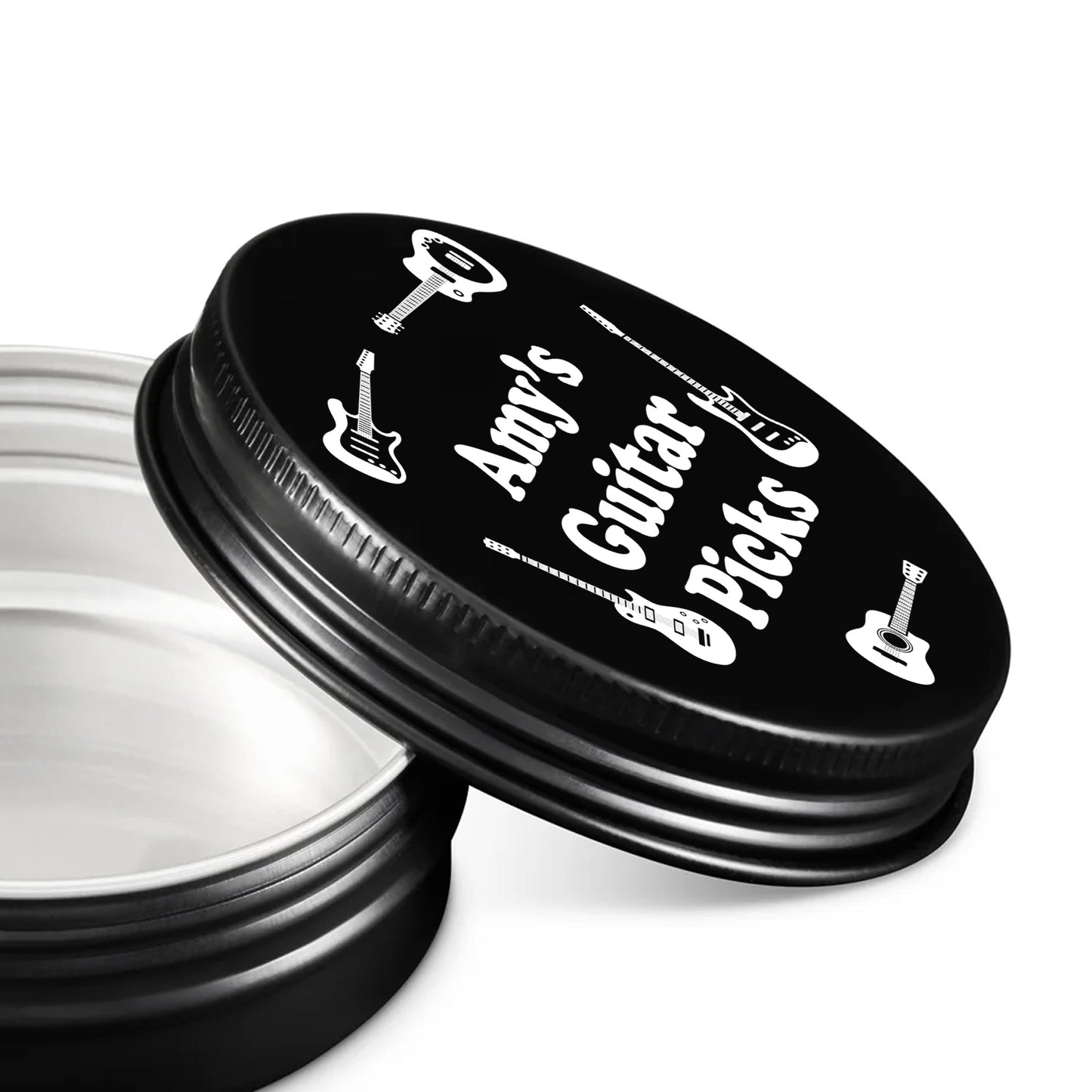 Personalised Guitar Plectrum Pick Storage Tin For Guitarist