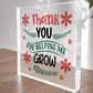 Thank You For Helping Me Grow Acrylic Block Gift For Teacher