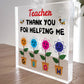 Thank You For Helping Me Grow Gift For Teacher Nursery Teacher