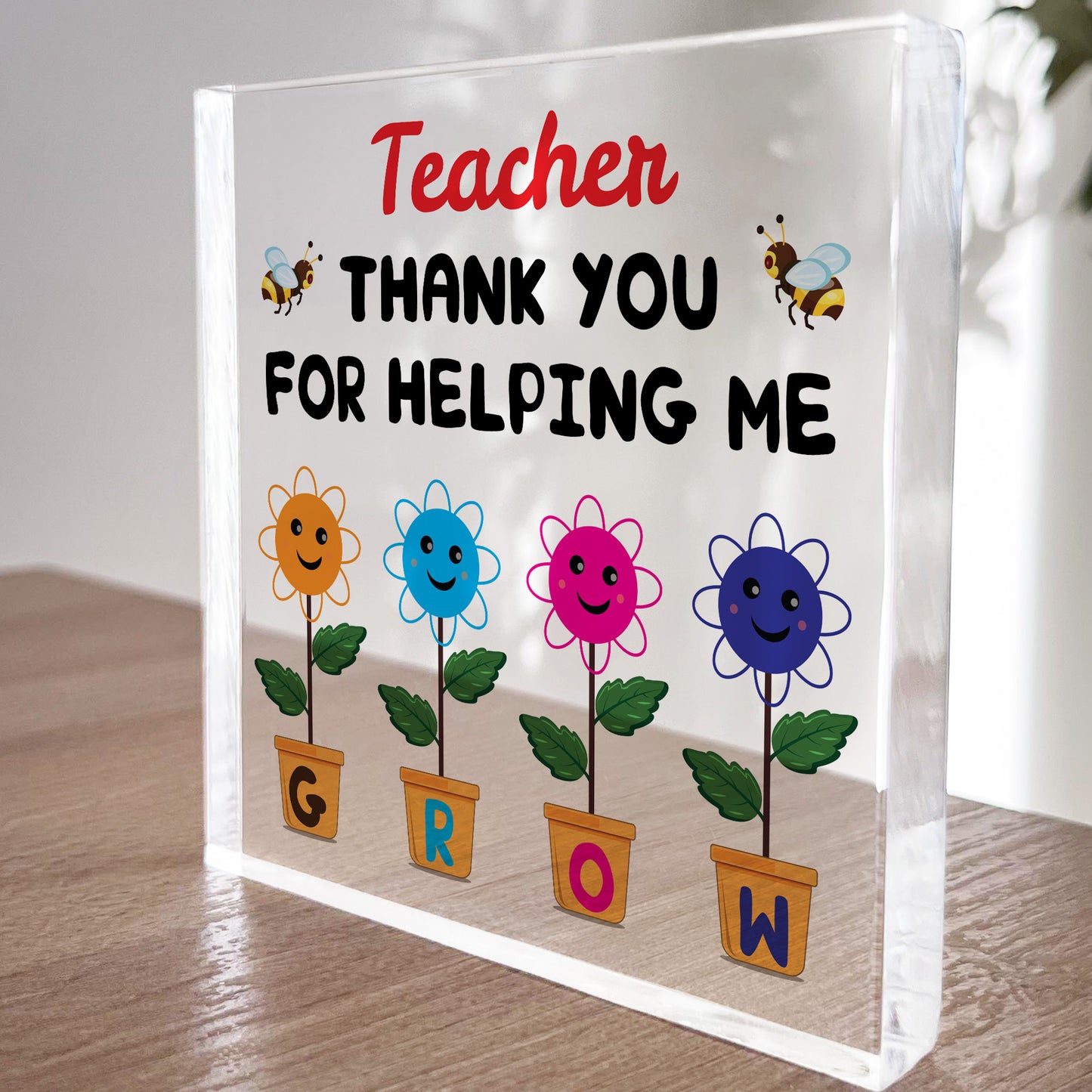 Thank You For Helping Me Grow Gift For Teacher Nursery Teacher