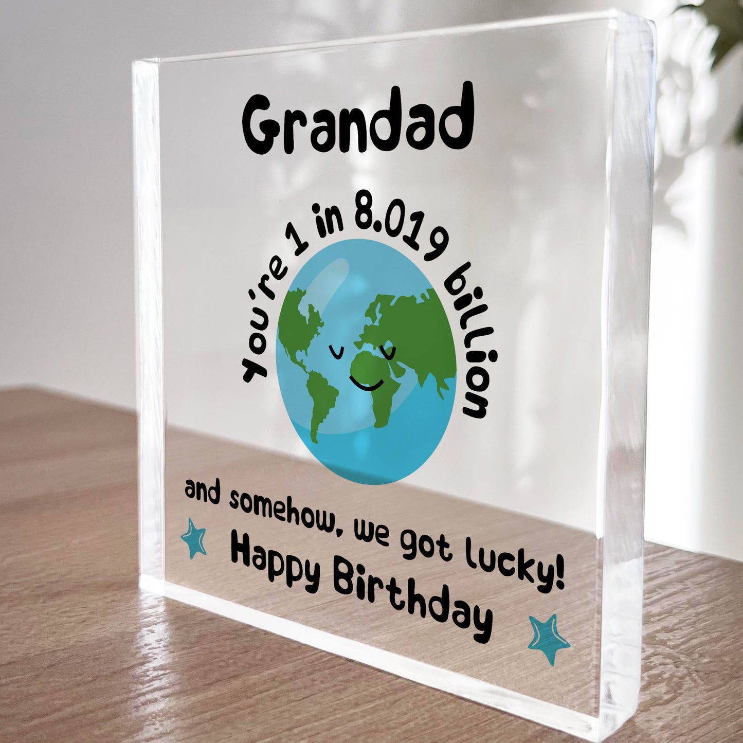 Cute Gift For Grandad Birthday One In A Billion Grandad Thankyou