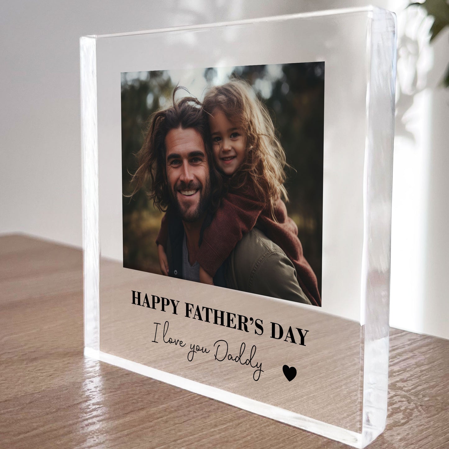 Happy Fathers Day Gift For Dad Daddy Personalised Photo Plaque