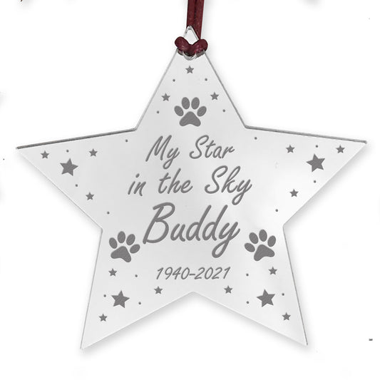 My Star In The Sky Personalised Engraved Star Dog Memorial