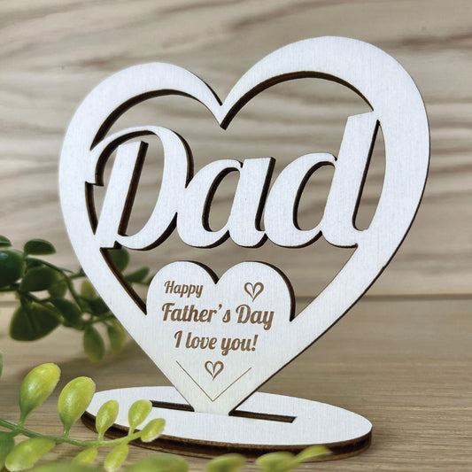 Dad Gift Ideas Wood Standing Heart Fathers Day Gift Dad Gifts