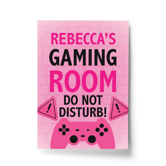 PINK Gaming Room Sign PERSONALISED Girls Bedroom Sign Gift