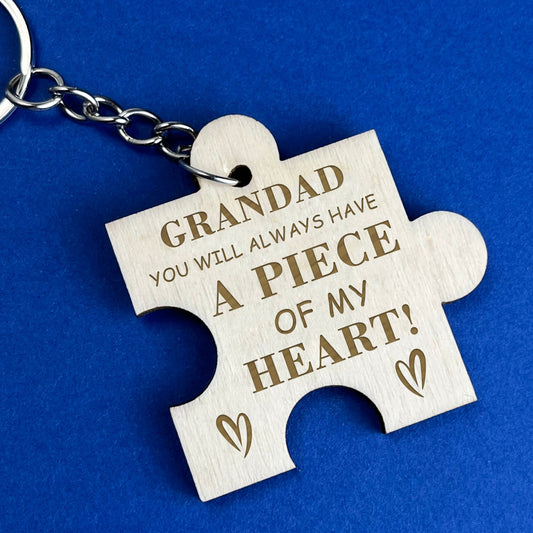 Grandad Gift Engraved Keyring Birthday Fathers Day Gift For Him