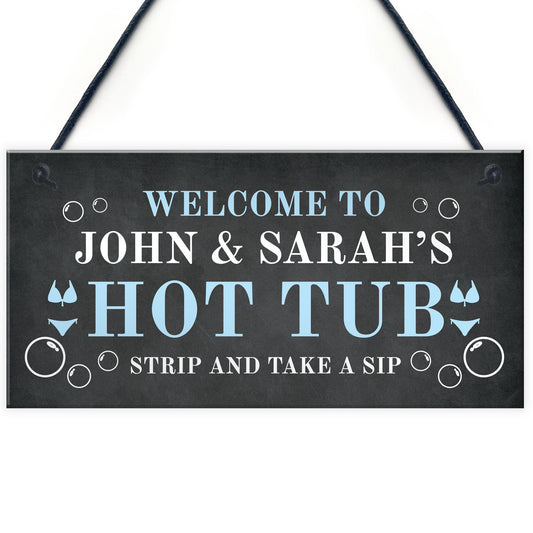 Hot Tub Sign Personalised Home Decor Hot Tub Accessories