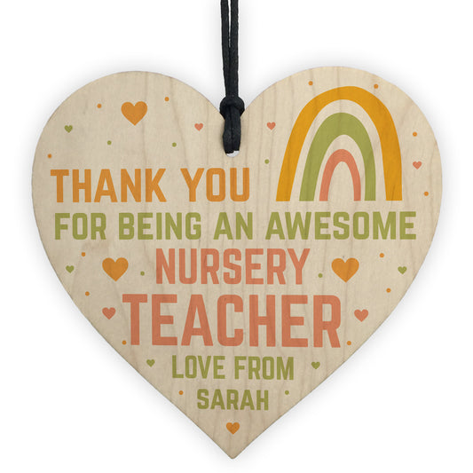 NURSERY TEACHER Gifts Personalised Thank You Gift For Teacher