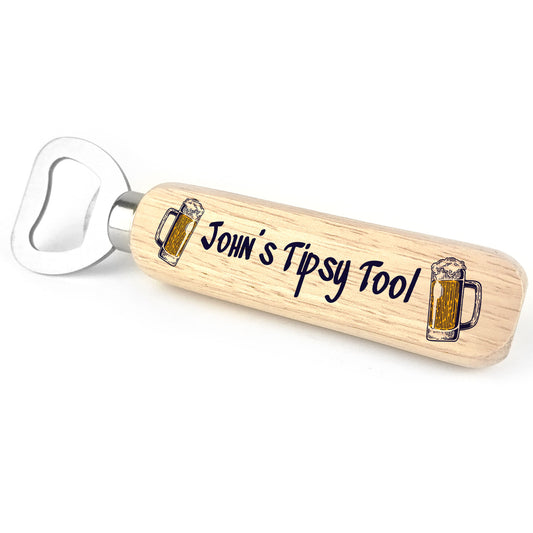 Personalised Man Cave Gifts Wooden Bottle Opener Gifts For Him