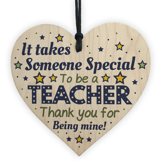 Special Teacher Gifts Teacher Thank You Wooden Heart