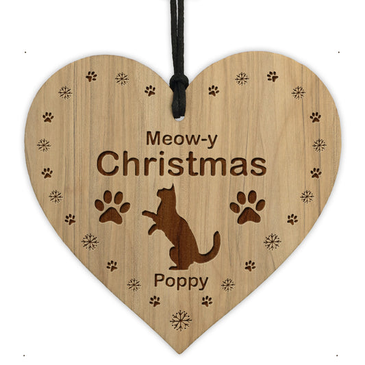 Personalised Cat Bauble Kitten Engraved Ornament Bauble 1st Xmas