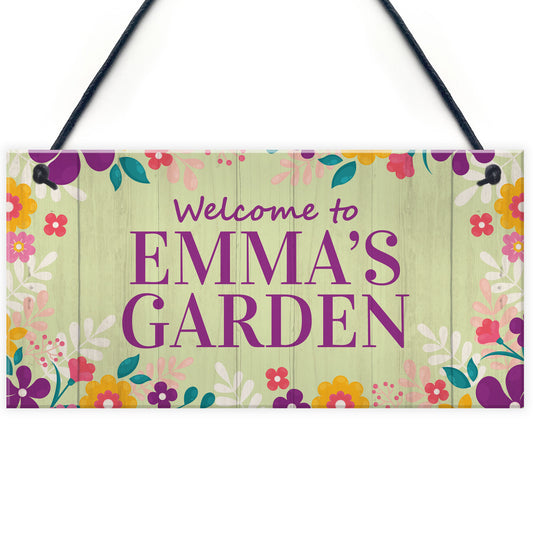 Personalised Garden Welcome Sign Hanging Summer House