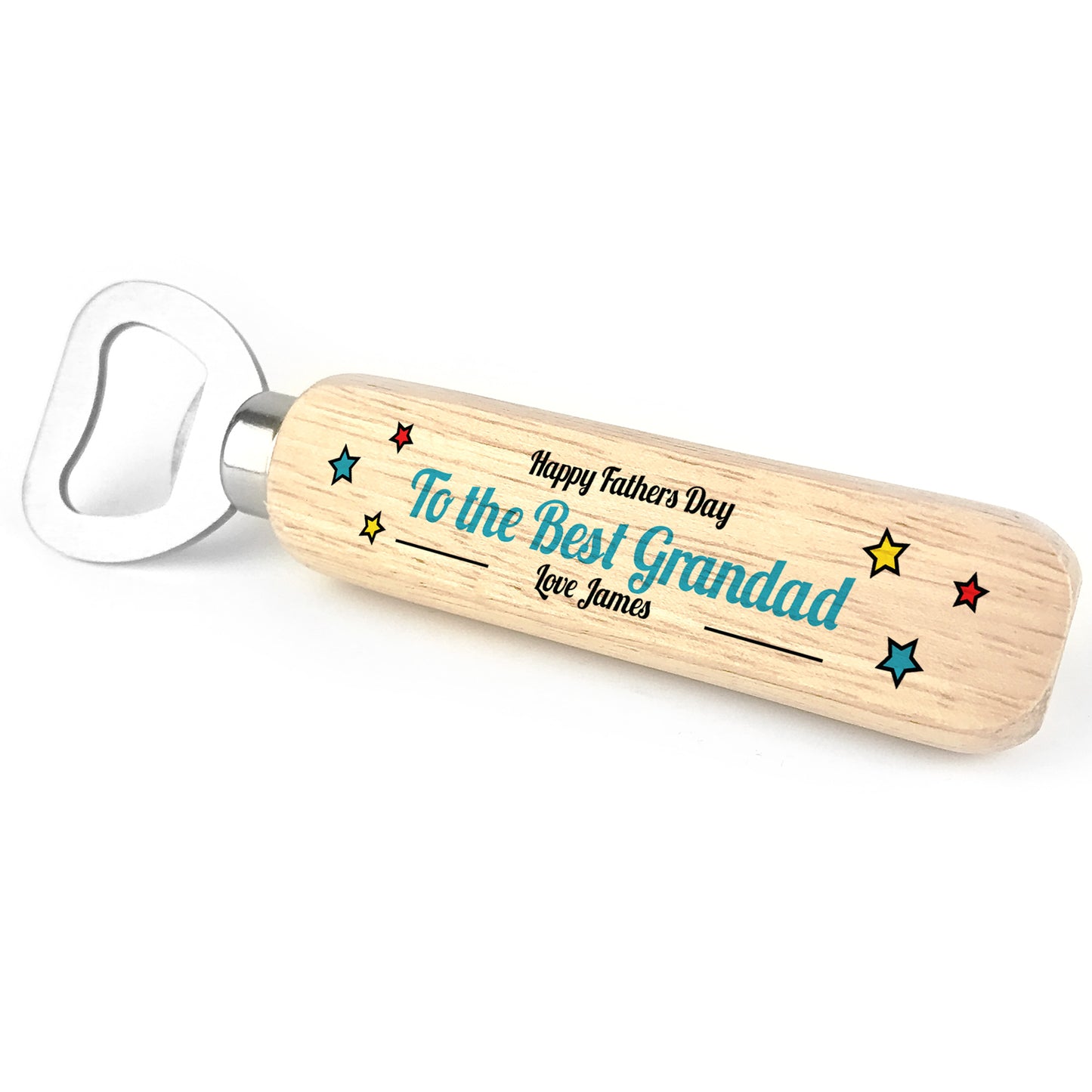 PERSONALISED Fathers Day Gift For Grandad Wood Bottle Opener