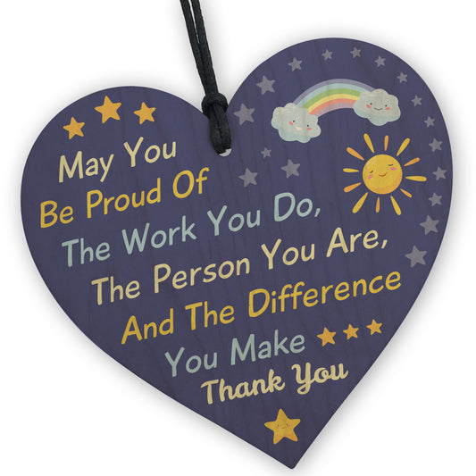 Special Thank You Friend Gift Heart Hanging Sign Teacher Gifts