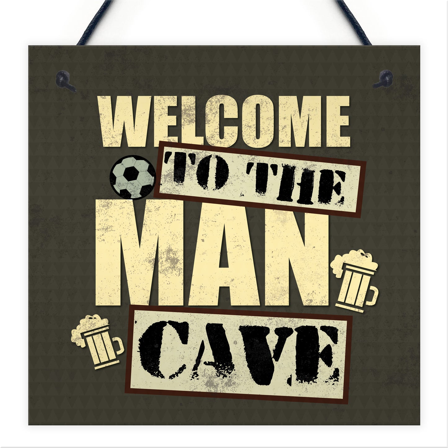 Welcome To The Man Cave Wall Plaque Sign Fathers Day Gift