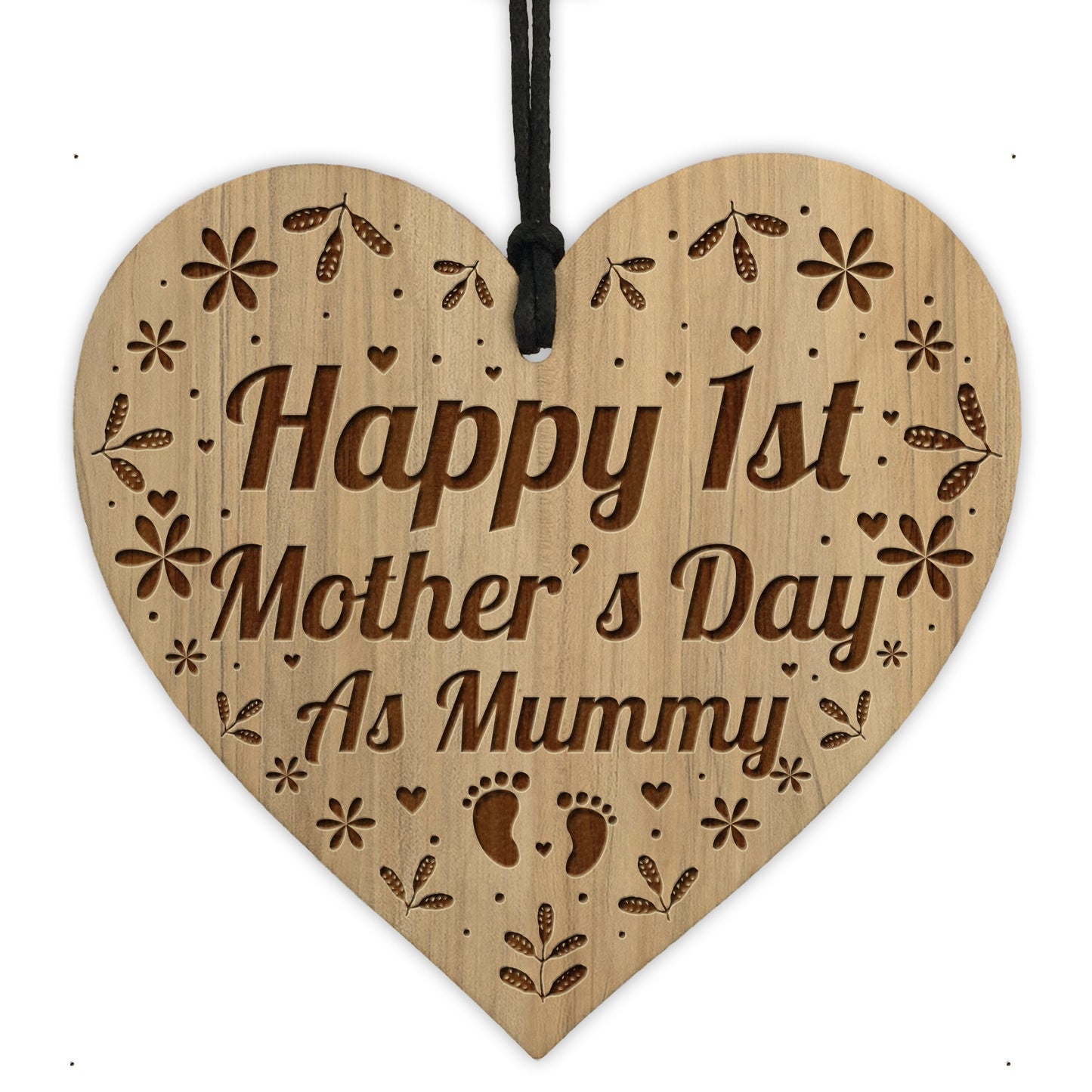 1st Mothers Day Gift Mummy Gift Engraved Heart Mummy Gift